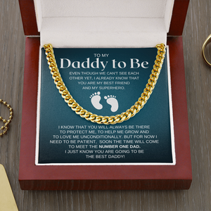 Gold Cuban Link Chain, Necklace, Jewelry, Daddy To Be Gift From Bump, Father's Day Gift From Bump