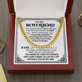 To My Boyfriend - I Love Every Moment Spent With You - Cuban Link Necklace, Cuban Link Chain