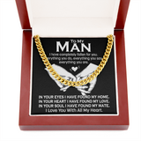 To My Man Gift Ideas, Valentines Gift for Boyfriend, Anniversary Gift for Him Cuban Link Chain