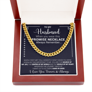 To My Husband - You Are The Source Of My Joy - Cuban Link Necklace, Cuban Link Chain