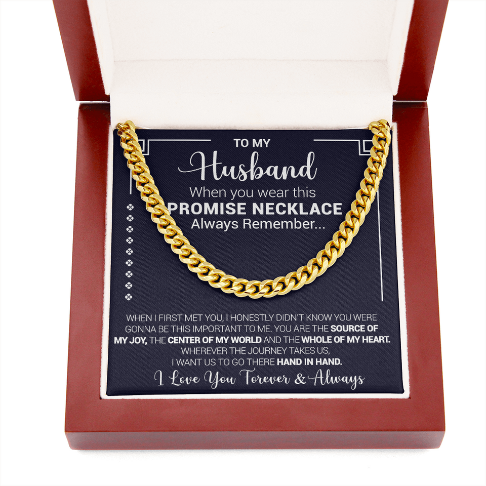 To My Husband - You Are The Source Of My Joy - Cuban Link Necklace, Cuban Link Chain