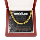 Necklace To Husband From Wife, Perfect for Father's Day, Anniversary, Birthday Gift, Cuban Link Chain Necklace