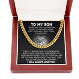 To My Son - Never Fear That You Are Alone - Cuban Link Necklace, Cuban Link Chain