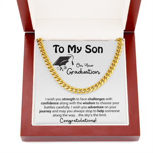 To My Son On Your Graduation - I Wish You Strength - Cuban Link Chain