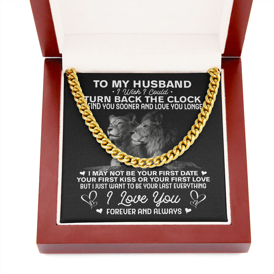 To My Husband Cuban Link Chain Gift, Anniversary Gift for Husband, Gift Ideas for Husband, Christmas Valentines Gift Ideas