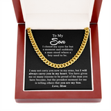 To My Son Gift From Mom I Proudest Moment I Cuban Link Chain Necklace