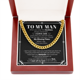 To My Man - I Love You More Than You Will Ever Know - Cuban Link Necklace, Cuban Link Chain