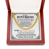 To My Boyfriend - I Love Every Moment Spent With You - Cuban Link Necklace, Cuban Link Chain