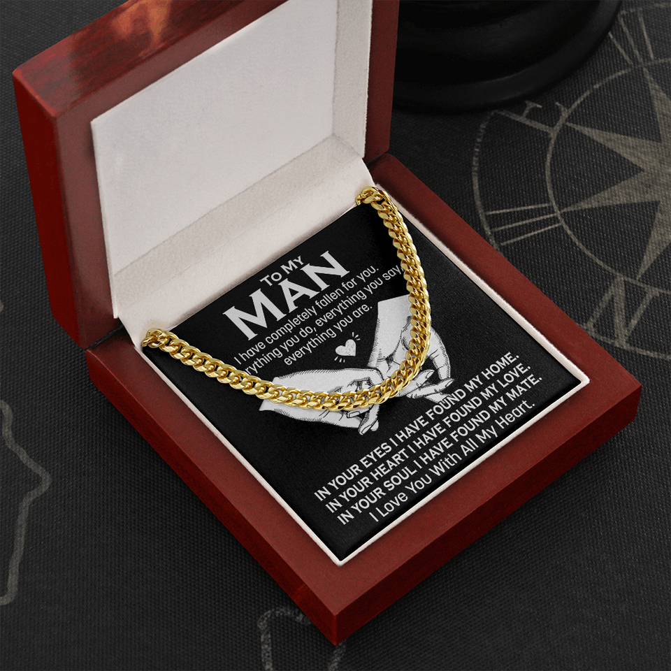 To My Man Gift Ideas, Valentines Gift for Boyfriend, Anniversary Gift for Him Cuban Link Chain