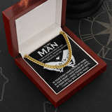 To My Man Gift Ideas, Valentines Gift for Boyfriend, Anniversary Gift for Him Cuban Link Chain