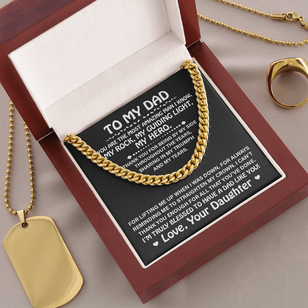 To My Dad | My Guiding Light | Cuban Link Chain
