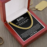 To My Son | I Closed My Eyes | Cuban Link Chain Necklace