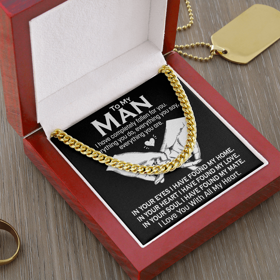 To My Man Gift Ideas, Valentines Gift for Boyfriend, Anniversary Gift for Him Cuban Link Chain