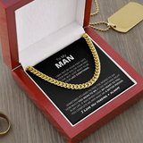 To My Man Necklace Gift I just want to be your Last Everything - Forever Love Message Cuban Link Chain Necklace LX345G