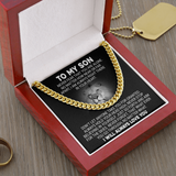To My Son - Never Fear That You Are Alone - Cuban Link Necklace, Cuban Link Chain
