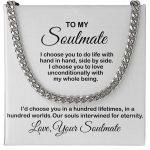 Necklace for Soulmate, Husband, Boyfriend - I Choose You To Do Life With, Birthday Gift, Necklace Anniversary, Cuban Link Chain Necklace