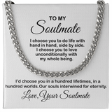 Necklace for Soulmate, Husband, Boyfriend - I Choose You To Do Life With, Birthday Gift, Necklace Anniversary, Cuban Link Chain Necklace