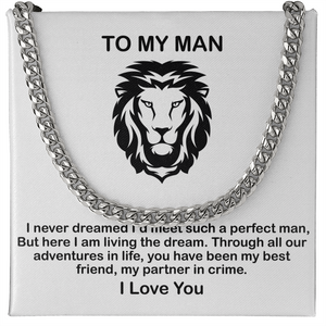 Man Necklace - You have been My Best Friend, My Partner in Crime, Father's Day Gift, Birthday Gift for Dad, Necklace for Man, Cuban Link Chain