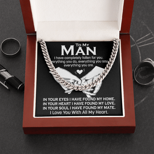 To My Man Gift Ideas, Valentines Gift for Boyfriend, Anniversary Gift for Him Cuban Link Chain