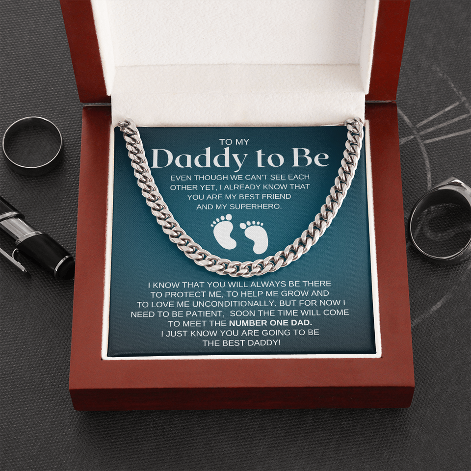 Pamaheart- Cuban Link Chain - Daddy to be gift from Bump - Limited Fathers Day Edition - Gift for Him