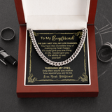 To My Boyfriend - The Day I Met You My Life Changed - Cuban Link Necklace, Cuban Link Chain