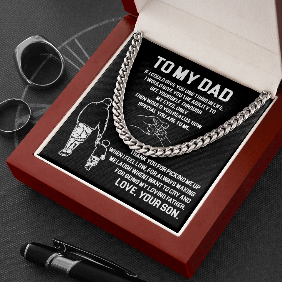 Dad Thank You For Being My Loving Father | Cuban Link Chain