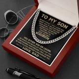 To My Son - Never Forget That I Love You - Cuban Chain Necklace, Cuban Link Chain