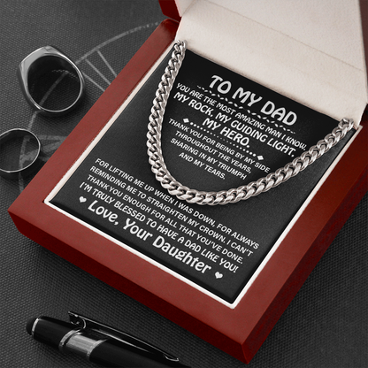 To My Dad | My Guiding Light | Cuban Link Chain