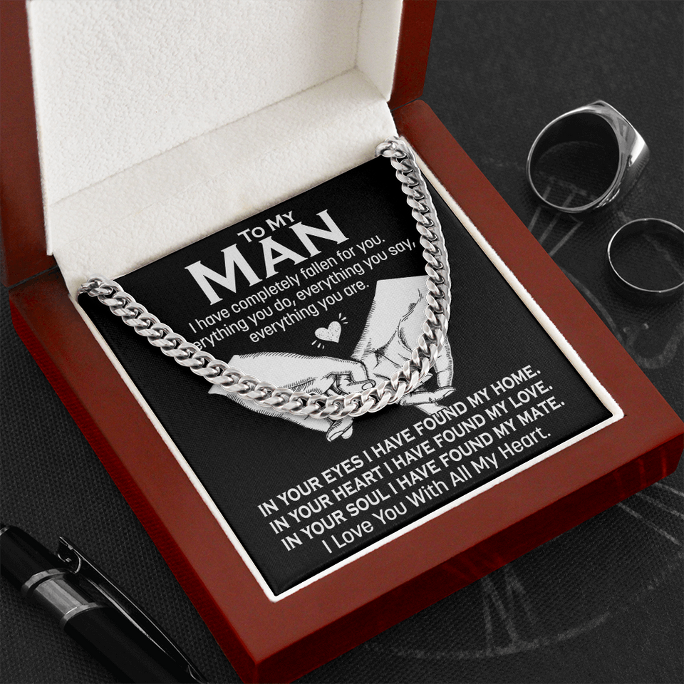 To My Man Gift Ideas, Valentines Gift for Boyfriend, Anniversary Gift for Him Cuban Link Chain