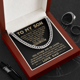 To My Son - Never Forget That I Love You - Cuban Chain Necklace, Cuban Link Chain