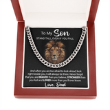 To My Son - Stand Tall Even If You Fall - Cuban Link Necklace, Cuban Link Chain