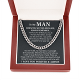 To My Man Necklace I love you for all that you are, all that you have been, and all you are yet to be Cuban Link Chain Necklace LX340L