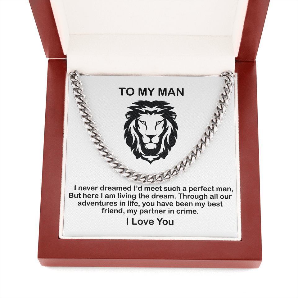 Man Necklace - You have been My Best Friend, My Partner in Crime, Father's Day Gift, Birthday Gift for Dad, Necklace for Man, Cuban Link Chain