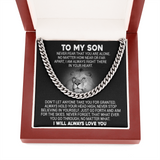 To My Son - Never Fear That You Are Alone - Cuban Link Necklace, Cuban Link Chain