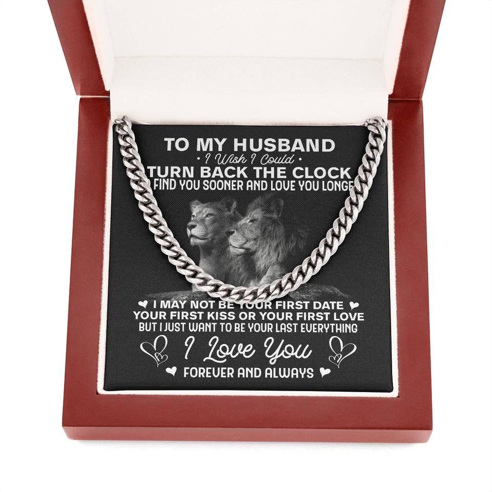 To My Husband Cuban Link Chain Gift, Anniversary Gift for Husband, Gift Ideas for Husband, Christmas Valentines Gift Ideas