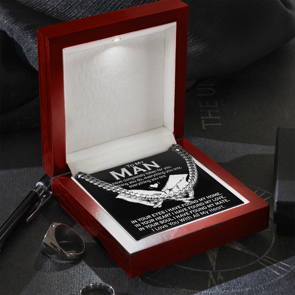 To My Man Gift Ideas, Valentines Gift for Boyfriend, Anniversary Gift for Him Cuban Link Chain