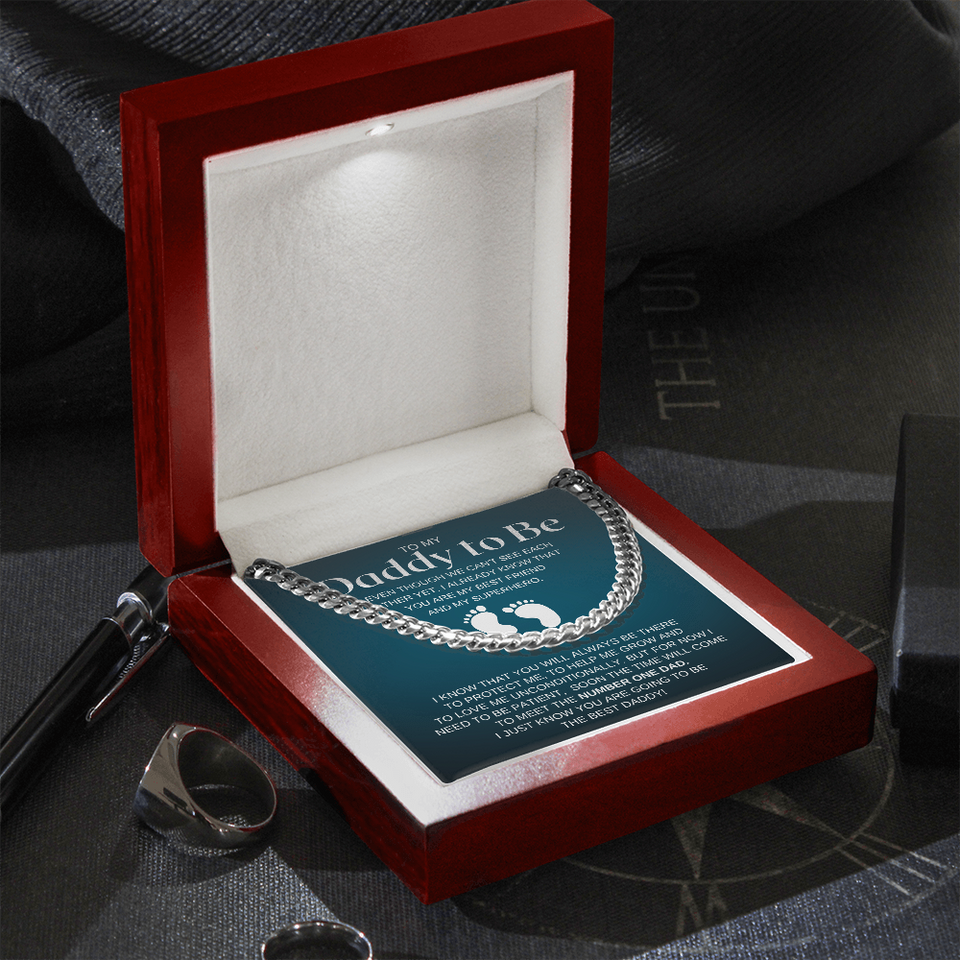 Gold Cuban Link Chain, Necklace, Jewelry, Daddy To Be Gift From Bump, Father's Day Gift From Bump