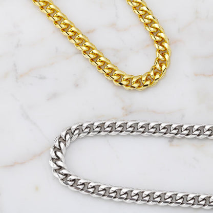 First Father's Day Necklace Gift - Rad BMX Dad Gift from Wife - Cuban Chain Lx132E