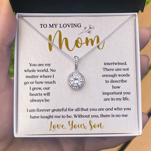 To My Loving Mom, You Are Important To Me - Eternal Hope Necklace