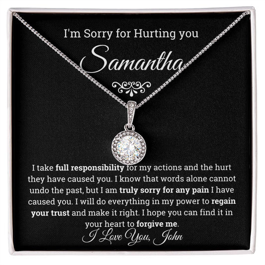 I'm Sorry Eternal Hope Necklace- Personalized Apology Gift for her
