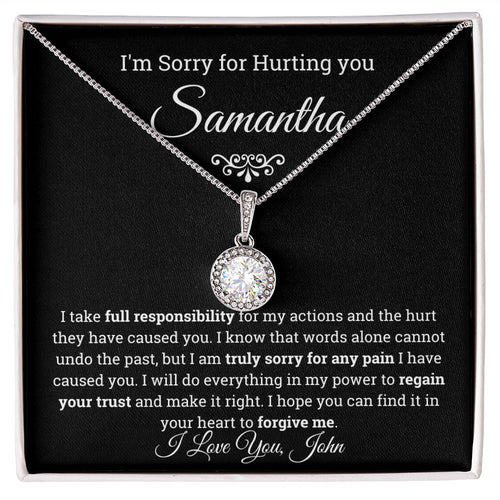 I'm Sorry Eternal Hope Necklace- Personalized Apology Gift for her