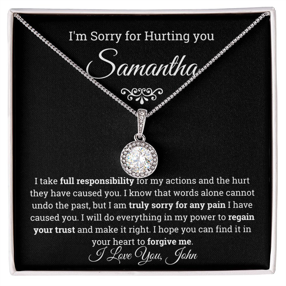 I'm Sorry Eternal Hope Necklace- Personalized Apology Gift for her