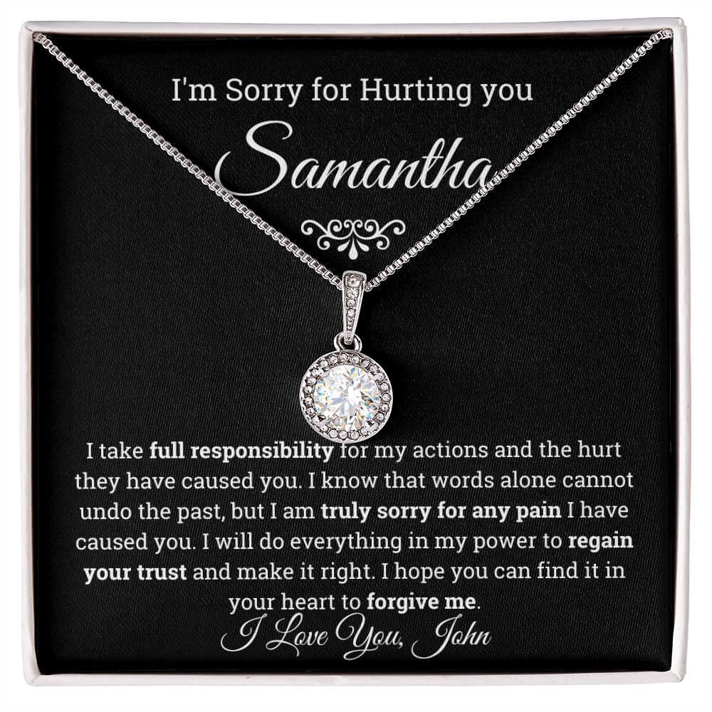 I'm Sorry Eternal Hope Necklace- Personalized Apology Gift for her