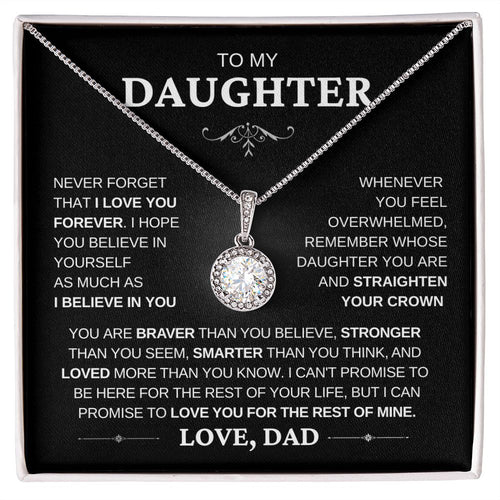 I Believe in you- Dad to Daughter Eternal Hope Necklace