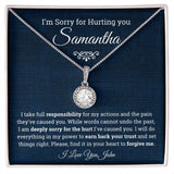 I'm Sorry for Hurting you- Eternal Hope Necklace, Apology Gift for her-Blue