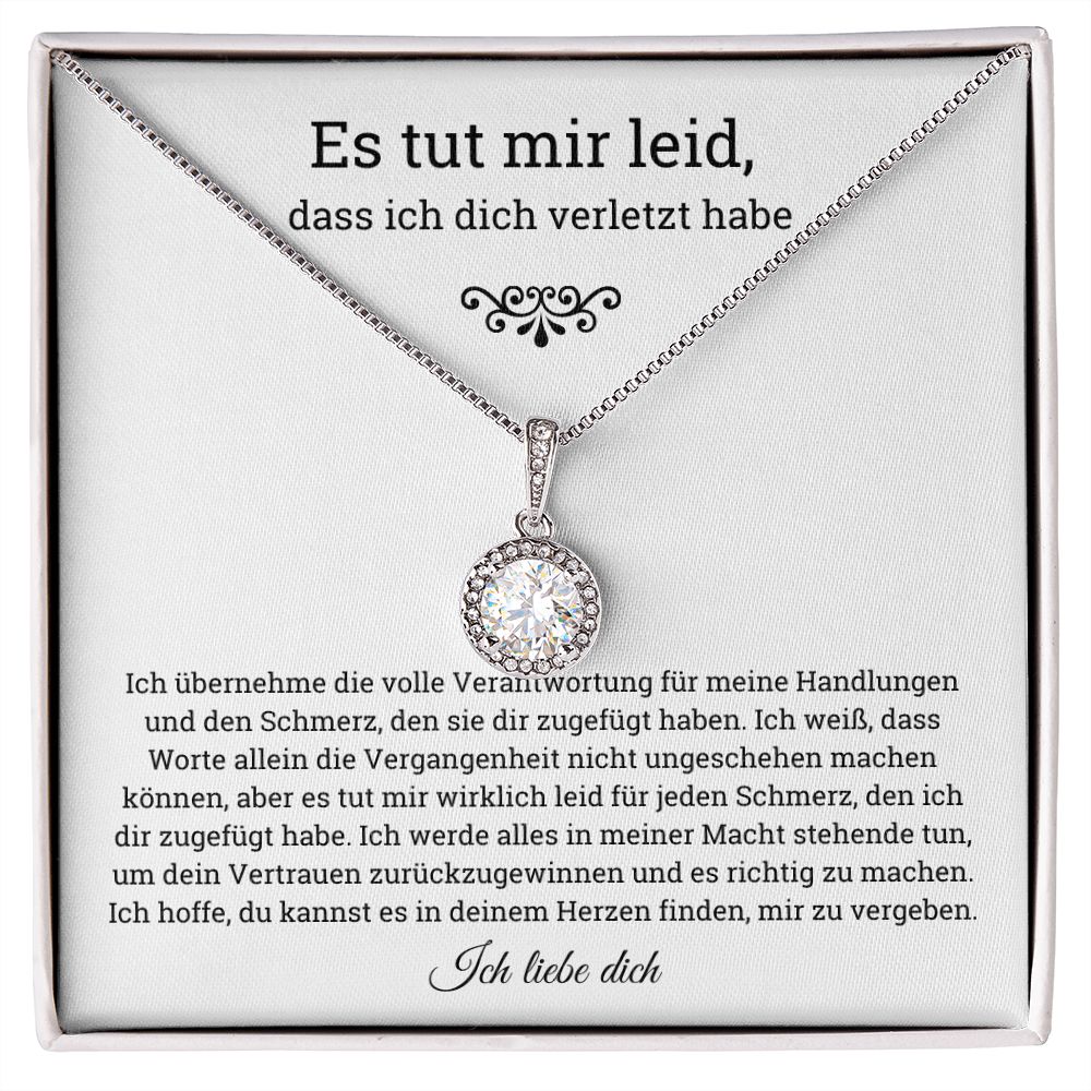 German Es tut mir leid Eternal Hope Necklace, Im sorry for hurting you , Apology, forgiveness gift, es tut mir leid geschenk