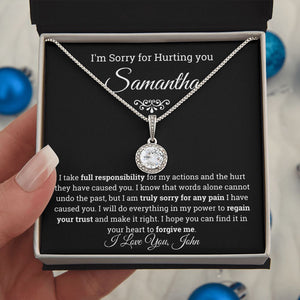 I'm Sorry Eternal Hope Necklace- Personalized Apology Gift for her