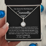 I'm Sorry Eternal Hope Necklace- Personalized Apology Gift for her