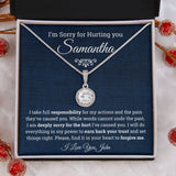 I'm Sorry for Hurting you- Eternal Hope Necklace, Apology Gift for her-Blue