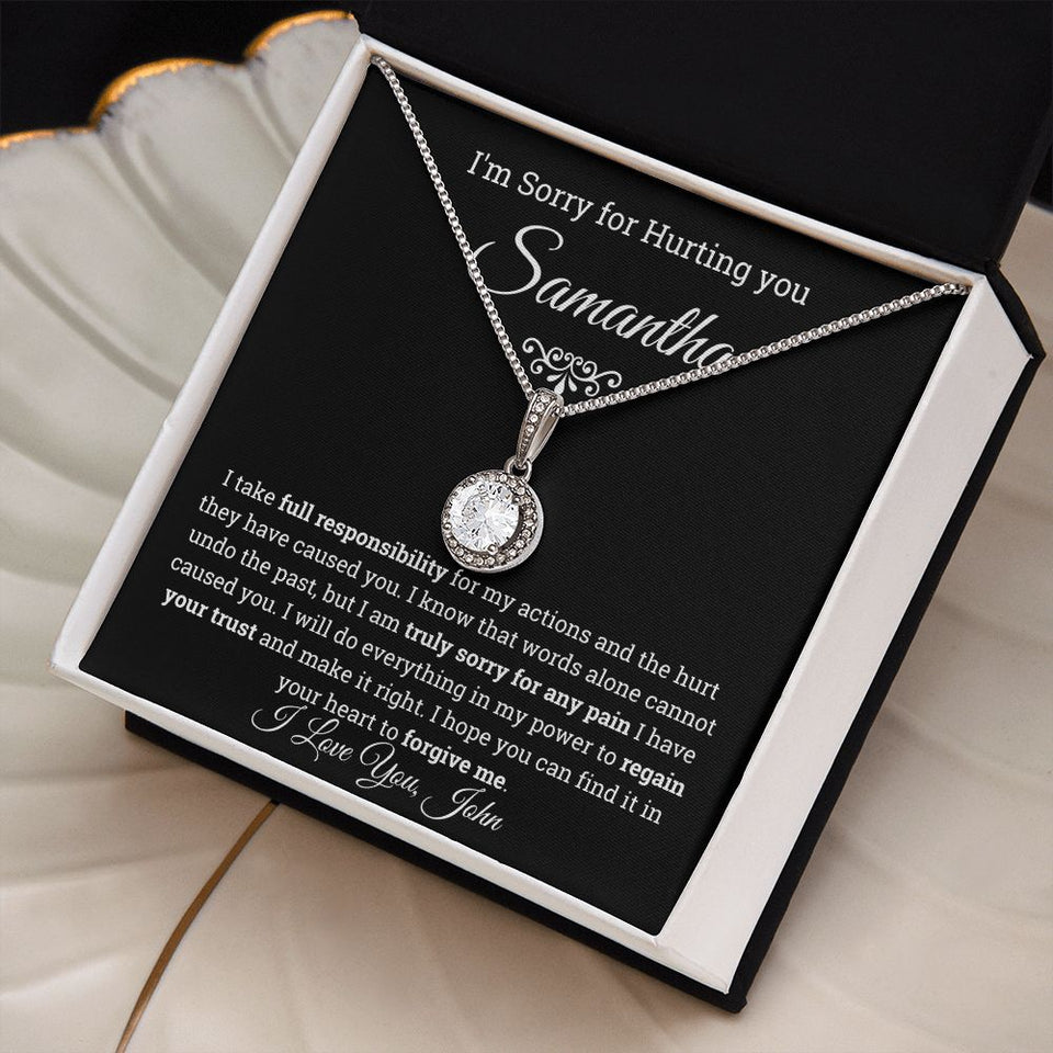 I'm Sorry Eternal Hope Necklace- Personalized Apology Gift for her